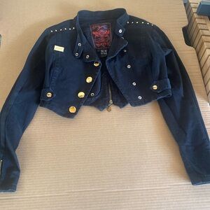 Brazilian Denim Cropped Jacket - Small